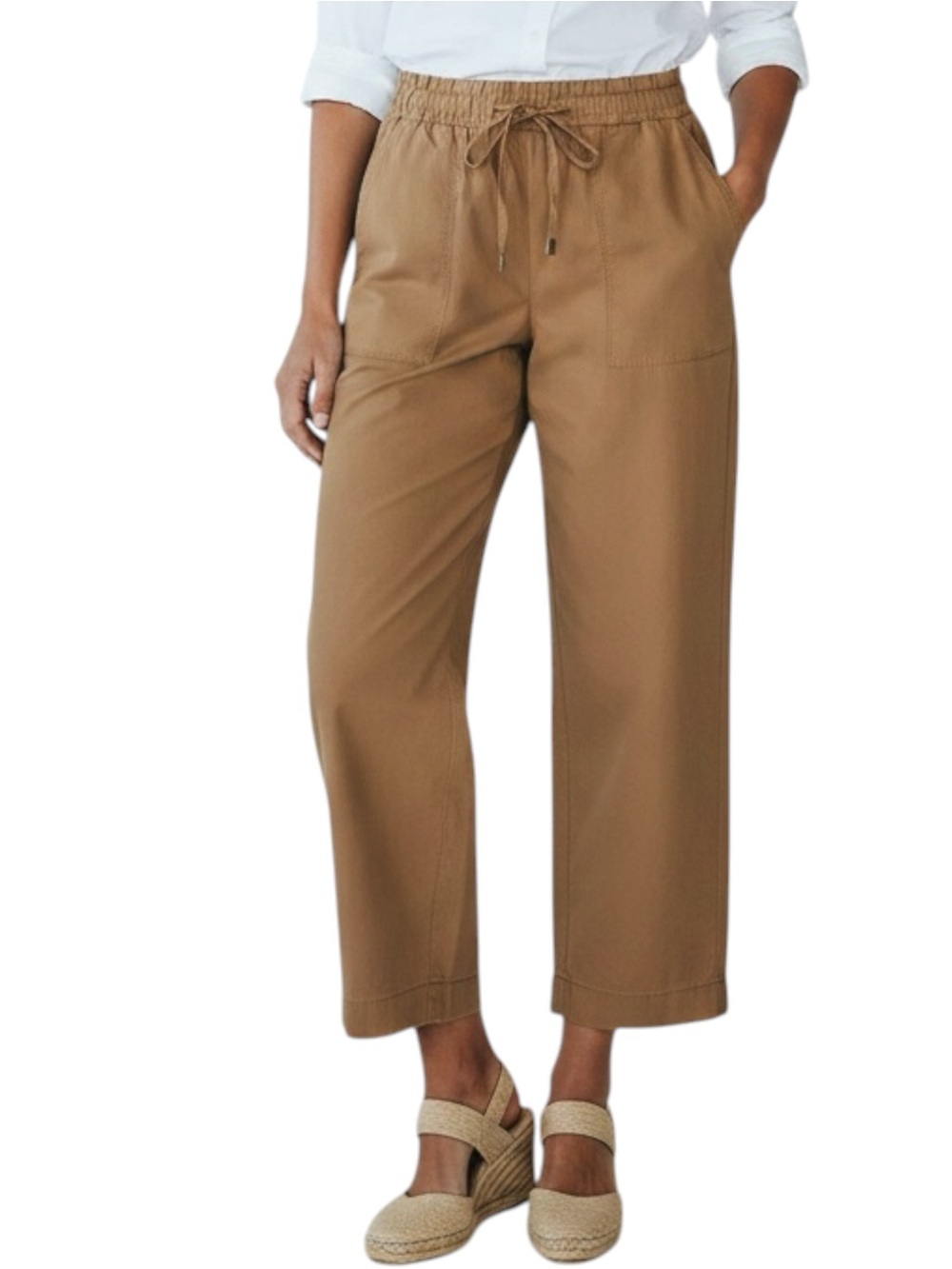 LOFT Paperbag Pants in Tan Size Small